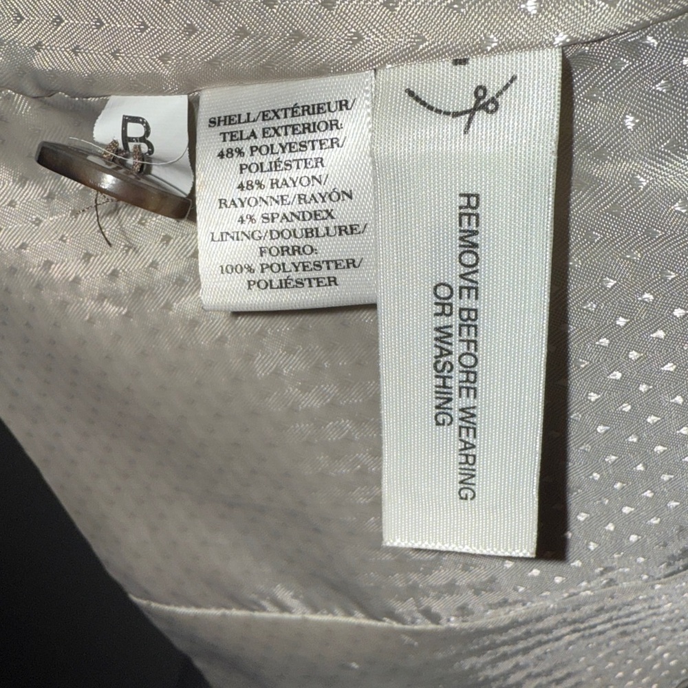 Ann Taylor Cropped Grey Blazer Size 10 Work Business Interview Professional - Picture 3 of 6
